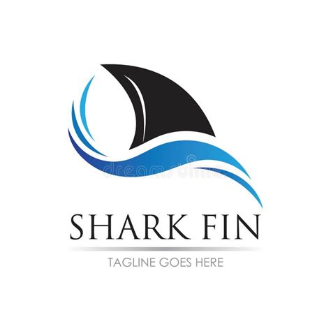 Shark Fin Logo Design Template Vector Illustration Stock Vector