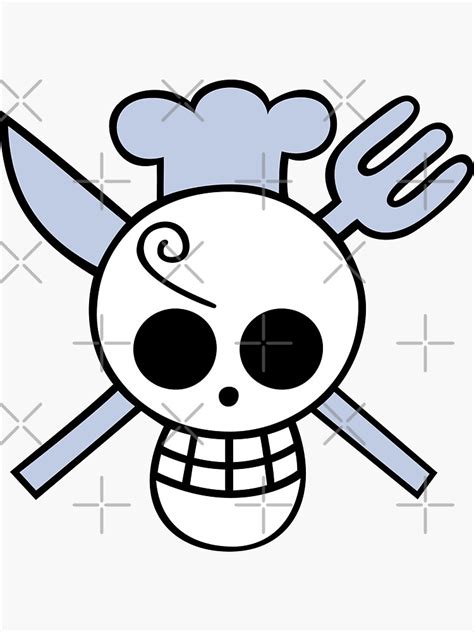 One Piece Sanji S Jolly Roger Sticker For Sale By Fidelbd Redbubble