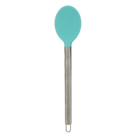 Cocinaware Aqua Silicone Spoon With Stainless Steel Handle Shop