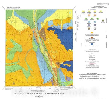 Map Geologic Map Of The Fairbanks A Quadrangle Alaska