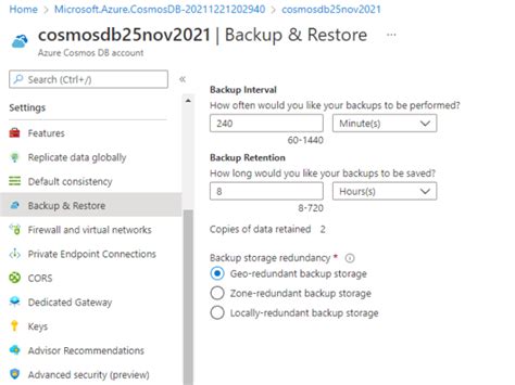 Understanding Azure Cosmos Db Backup Options