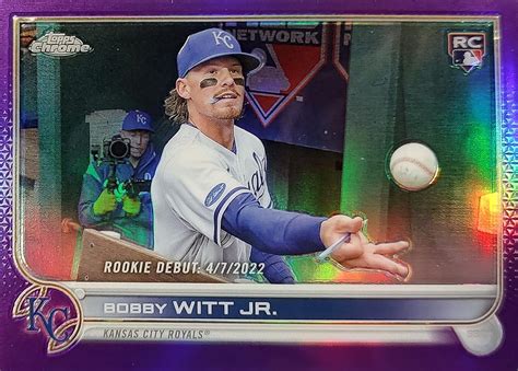 Amazon BOBBY WITT JR 2022 TOPPS CHROME USC176 PURPLE REFRACTOR