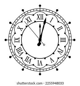 Watch Face Vintage Clock Accuracy Time Stock Vector (Royalty Free ...