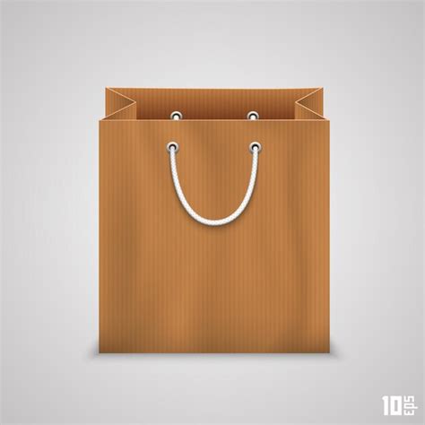 Premium Vector Paper Bag For Shopping Art Vector Illustration