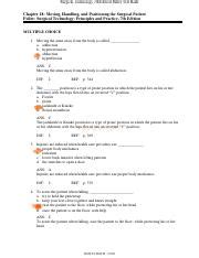 Surgical Technology Principles And Practice Chapter Test Bank