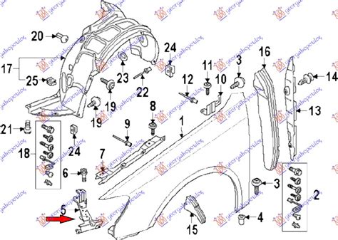 Nosac Prednjeg Blatobrana Metal D Audi A D Sportback