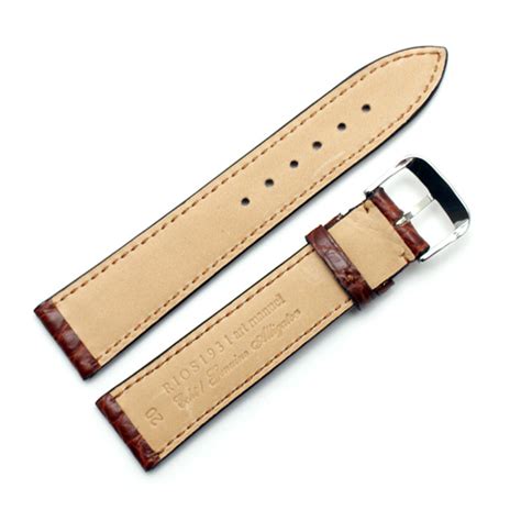 Rios Prestige Mahogany Brown Alligator Skin Watch Strap Mm