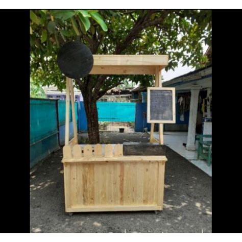 Jual Booth Kayu Jati Belanda Murah Gerobak Jualan Shopee Indonesia