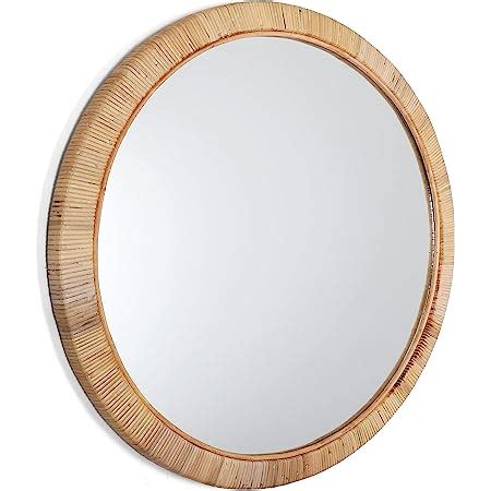 Amazon Kate And Laurel Rahfy Boho Round Rattan Mirror Inch