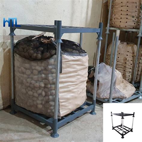 Warehouse Transport Powder Coating Metal Pallet Frame For Food Storage