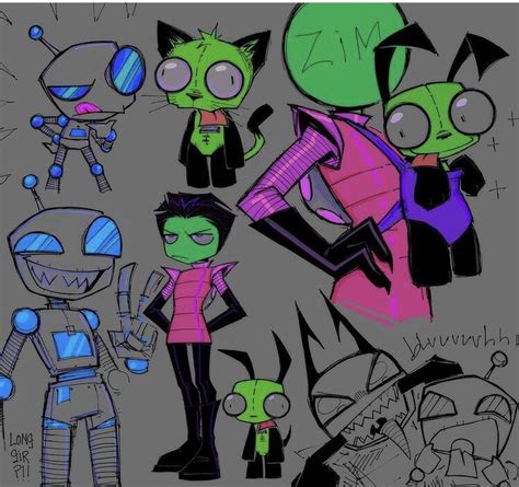 Easybridget Invader Zim Characters Invader Zim Dib Cartoon Art Styles