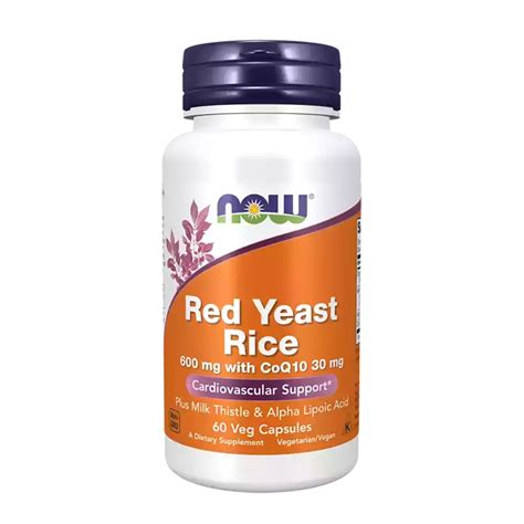 NOW Foods Red Yeast Rice CoQ10 Capsules, 60's