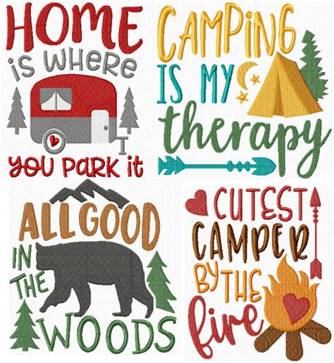 Craft Supplies & Tools Camping Designs Camping Embroidery Design ...