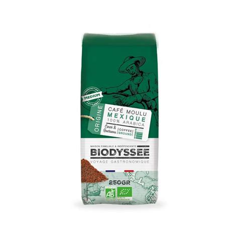 Café 100 Mexique pur arabica moulu BIO Biodyssée 250 g La Belle