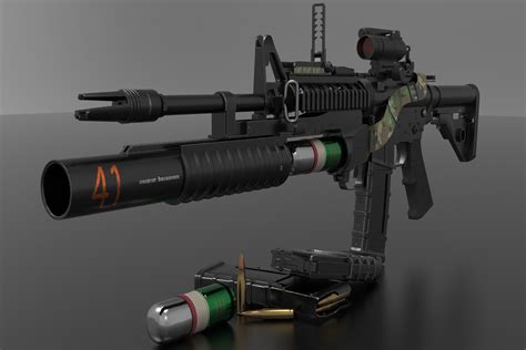 M203 Grenade Launcher 3D Weapons Unity Asset Store