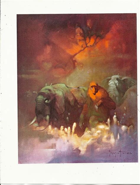 Vintage Frank Frazetta 11 X 9 Book Plate Print Downward The The