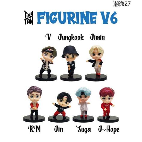 Posters Bts Kpop Merch Tinytan Idol Figurine Cake Topper Figure Lazada