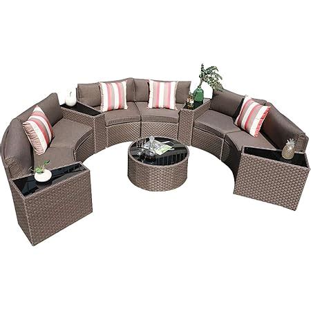 Amazon Solaura Piece Patio Sectional Furniture Set Half Moon