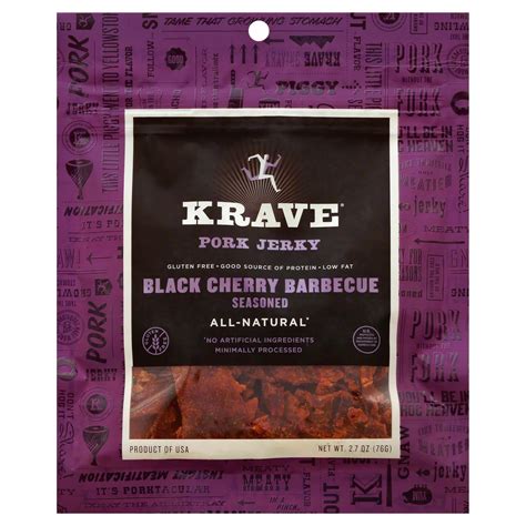 Krave Pork Jerky Black Cherry Barbecue Shop Jerky At H E B