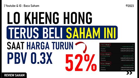 Lo Kheng Hong Terus Beli Saham Ini Saat Harga Turun 52 PBV 0 3x