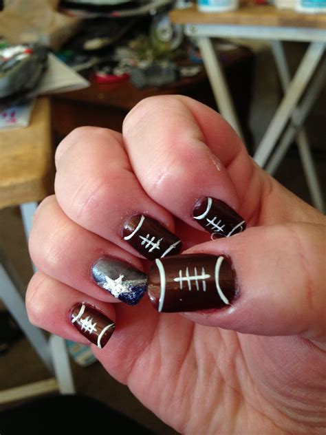 Football Nails Maybe Just As An Accent Nail Football Nail Designs