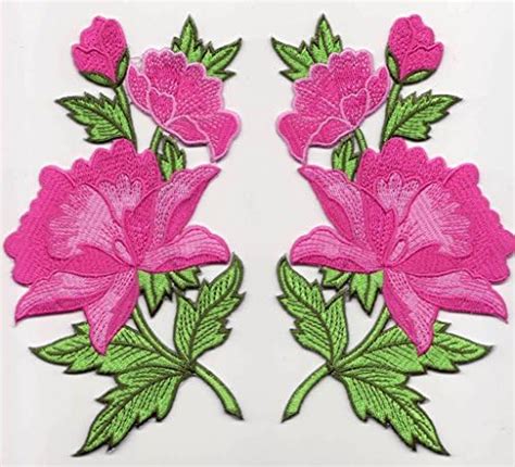 B2SEE Ecusson Patch Badge Applique Fleur Thermocollant Brode Broderie