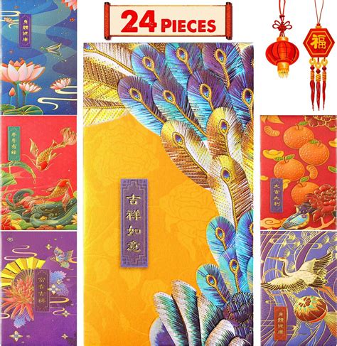 Amazon Pcs Chinese New Year Red Envelope Dragon Styles