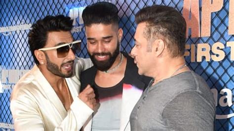 Salman Khan Steals Spotlight Hugs Ap Dhillon Ranveer Singh At Singer