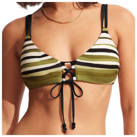 Seafolly Sun Stripe Reversible Bralette Bikini Top Damen Online