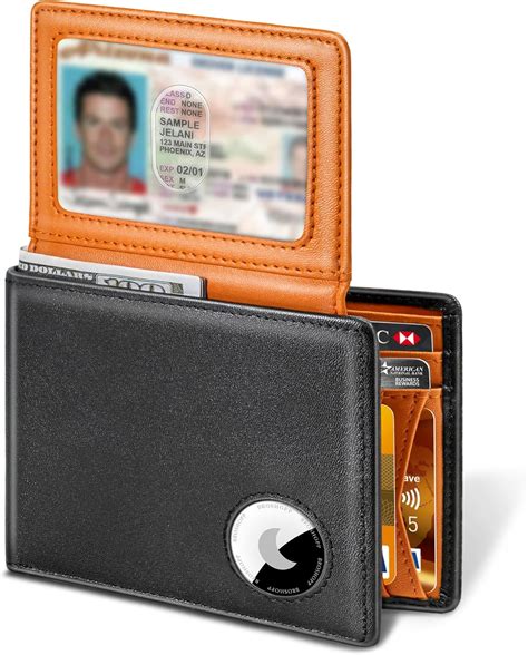 Amazon BROSHOPP AirTag Wallet Men Genuine Leather Rfid Blocking