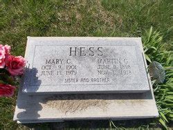 Mary C Hess Homenaje De Find A Grave