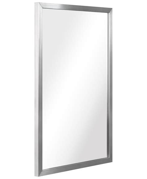 Empire Art Direct Contempo Brushed Stainless Steel Rectangular Wall Mirror 20 X 30 Macy S