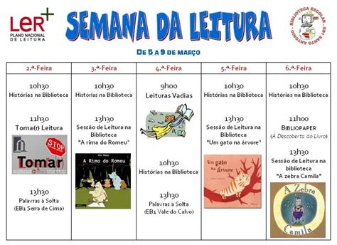 BIBLIOTECA ESCOLAR da EB1 de SANTO ANTÓNIO Programa da Semana da Leitura