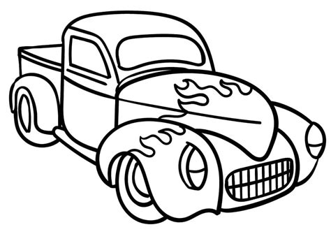 Desenho De Hot Rod Pginas Para Colorir Esboo Vetor Png Desenho De