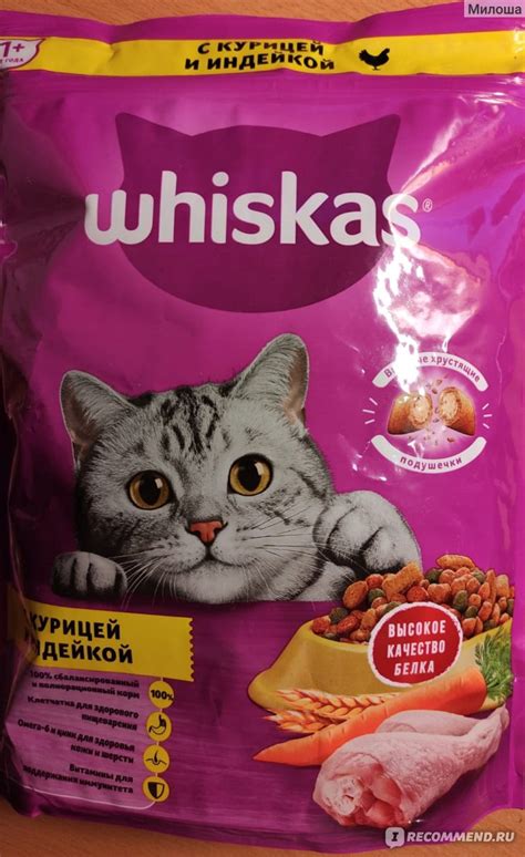 Корм для кошек Whiskas с курицей и индейкой - «Корм отличный сытный и ...