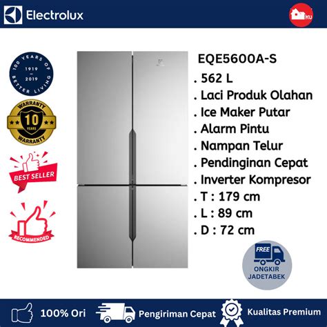 Jual Kulkas Electrolux EQE5600A S REFRIGERATOR EQE 5600 A S KULKAS 4