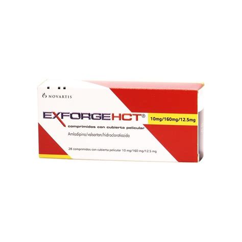 EXFORGE HCT 10 MG 160 12 5 MG 28 COMP A DA AMLODIPINO VA