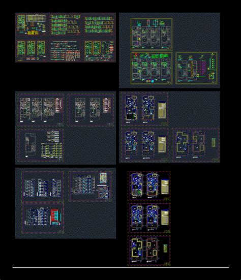 Edificio Multifamiliar 5 Pisos En AutoCAD Librería CAD