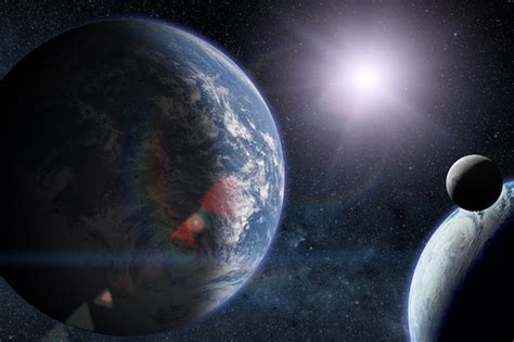 Planetas Alienígenas Con La Tierra En El Espacio Exterior Foto Premium