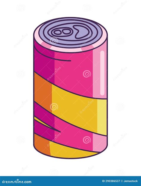 Nineties Pop Art Style Soda Can Stock Vector Illustration Of Isolated