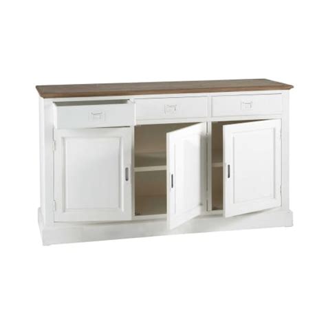 Buffet 3 Portes 3 Tiroirs Blanc Leandre Maisons Du Monde