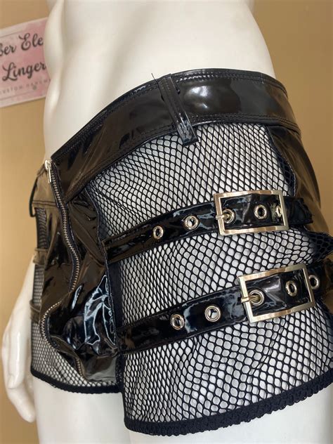 Femboy Lingerie Wet Look Sissy Short Men S Femboy Panty Etsy