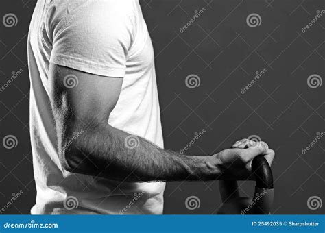 Bicep Curl stock image. Image of dumbbell, feel, pumping - 25492035