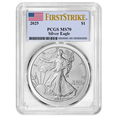 Certified Uncirculated Silver Eagle Ms Pcgs First Strike