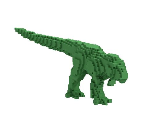 D Model Dinosaur Voxel T Rex