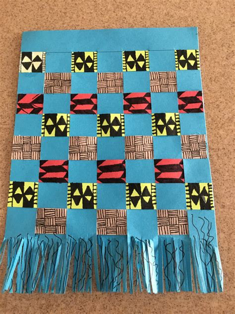 Kente Cloth Paper Weaving