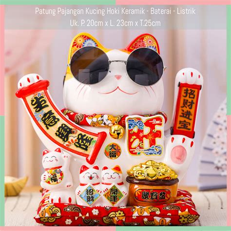 Jual Patung Pajangan Hiasan Boneka Dekorasi Kucing Bawa Panggil Rejeki