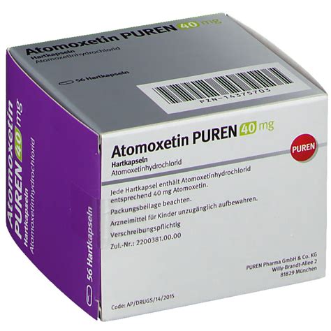 Atomoxetin Puren Mg St Mit Dem E Rezept Kaufen Shop Apotheke