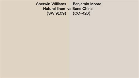 Sherwin Williams Natural Linen Sw 9109 Vs Benjamin Moore Bone China