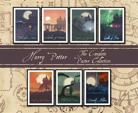 Harry Potter Posters Harry Potter Film Movie Collection - Etsy UK